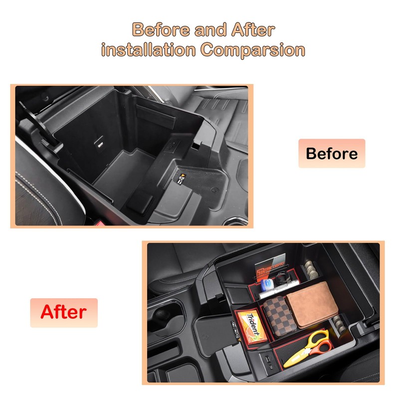 TACORBO Center Console Full Organizer Tray Compatible with Refreshed 2022-2024