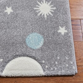 SAFAVIEH Carousel Kids Collection Runner Rug - 2' x 8', Grey & Lavender, Non-Shedding & Easy Care, Ideal for High Traffic Areas for Boys & Girls in Playroom, Nursery, Bedroom (CRK103F)