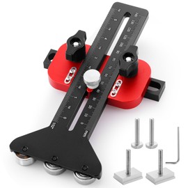 3 Pulleys Thin Rip Jig, Thin Rip Table Saw Jig Table Saw Jig Guide Woodworking Tools Fast Thin Ripping Guide, Narrow Strip Cut for 3/8 x 3/4 U Slot, 1/4 x 3/8 T Slot, Safe and Fast Ripping Guide