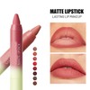 MIESCHER Lip Liner Crayon Lipstick, 2-in-1 Smudge-Proof Waterproof Long Lasting