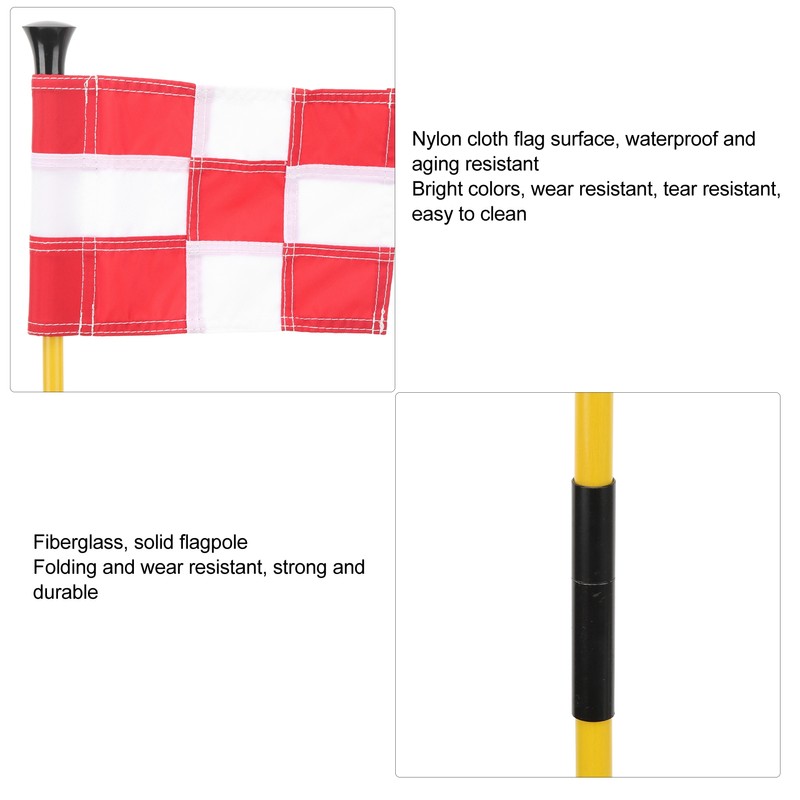 Golf Pin Flag Hole Cup Set for Mini Putting Green