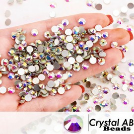 YouLuo 1440pcs Flat Back Crystal Rhinestones Round Gems, SS20, 4.6-4.8mm