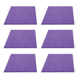 6Pcs Acoustic Absorption Panel Thickened Reduce Reverb SoundProof Padding Absorber(Purple )