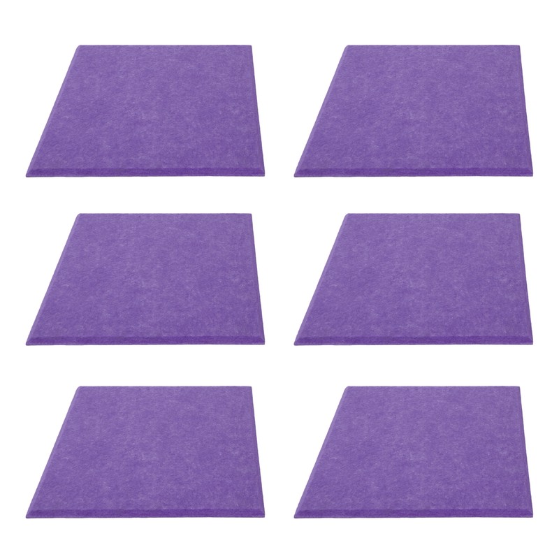 6Pcs Acoustic Absorption Panel Thickened Reduce Reverb SoundProof Padding Absorber(Purple