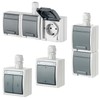 asvendo Elektro Surface-Mounted Series/Sockets/Switches/Button/Blind Button/Bell Button/Light Grey/IP65/Waterproof, Suitable for Wet