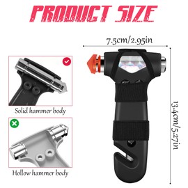 Guyode Auto Sicherheitshammer, Fensterbrecher 3 in 1 Notfall Fluchtwerkzeug mit Sicherheitsgurtschneider für Frauen, Protector Sicherheitshammer Gurtschneider Notfallhammer Auto Ausstiegshilfe