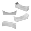 4Pcs Stainless Steel Chopstick Rest Boat Shape Chopstick Spoon Knife