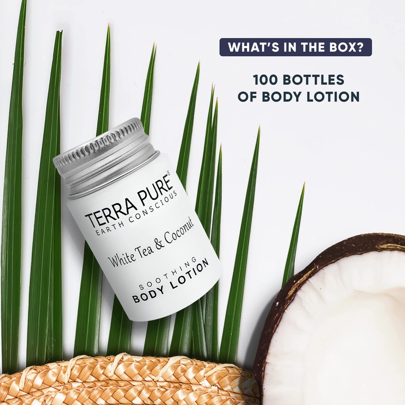 Terra Pure White Tea & Coconut Lotion, Travel Size Hotel