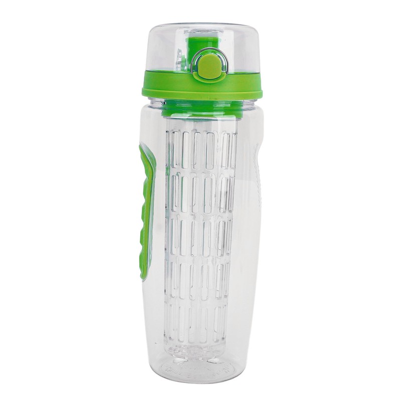 Fruit Infuser Water Bottle Anti Slip Grip Flip Top Lid