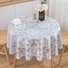 SPRICA Round Jacquard Tablecloth 200cm Classic Flower Pattern Thick Heavy