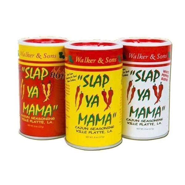 Walker & Sons Slap Ya Mama Cajun Seasoning Bundle - 3 Items (Original, Hot and White Pepper Blend) by Slap Ya Mama