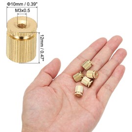 PATIKIL M3x10x12mm Cap Nut, 10 Pack Acorn Nut Screw Knob Cap Insert Bolt Cover Female Thread Knurled Decorative Hardware Fittings Lamp Light Fixtures