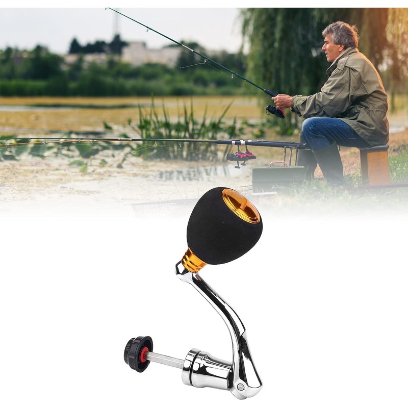 GOTOTOP Reel Handle, Aluminum Alloy Reel Replacement Power Handle Metal
