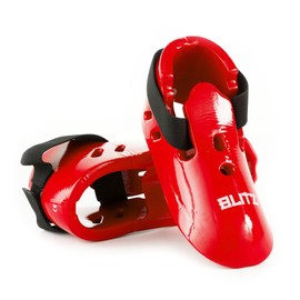 Blitz Dipped Foam Foot Guards - Red - Large