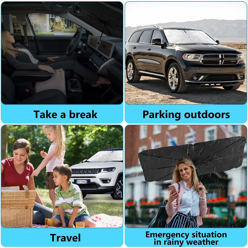 Car sun protection, windscreen, windscreen sun protection, heat protection, car