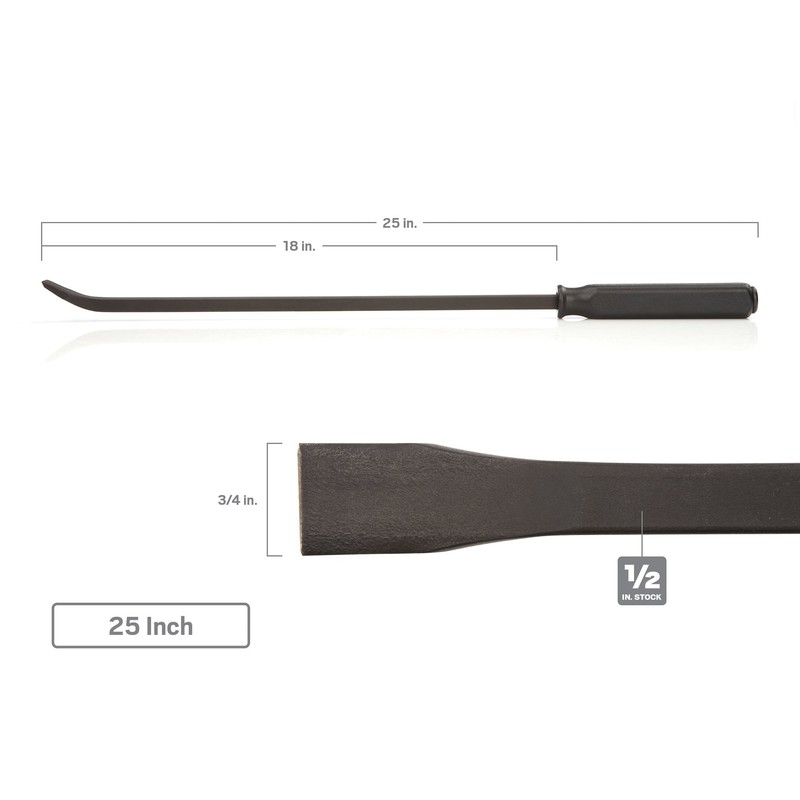 TEKTON Angled End Handled Pry Bar Set, 3-Piece (12, 17,