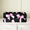 Feelyou Pink Black Bow All Season,Bed Blanket for Sofa Couch