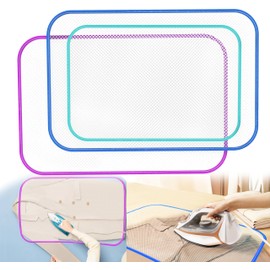 RONDURE Pressing Cloth for Ironing 3 Pcs （2 Large + 1 Medium Size） – Ironing Cloth to Protect Clothes, Heat Resistant Press Cloth Protector for Ironing, Ideal for Sewing and Delicate Fabrics