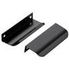 Ravinte Hardware 6 Pack Black Cabinet Handles, Finger Edge Pull
