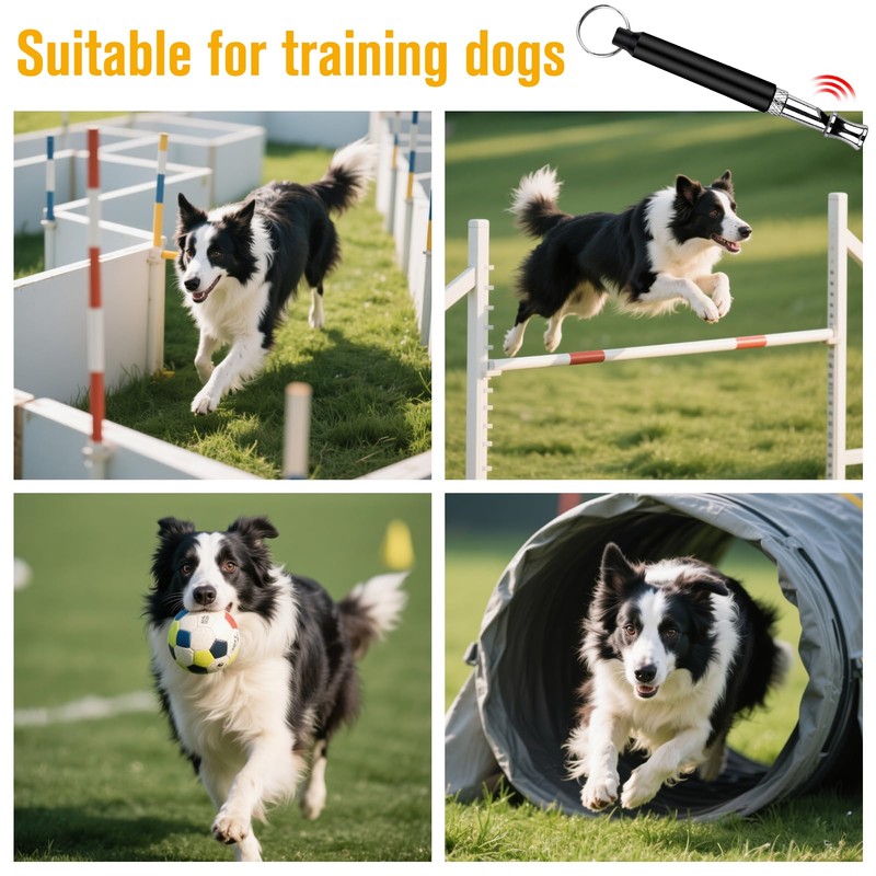 Dog Whistle and Clicker Set, Professional Training Set Dog Training