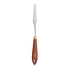 HARFINGTON Palette Knife Painting Tool 3.23" x 0.67" Stainless Steel Teardrop Blade 9.25" Length Spatula Painting Pallet Knives with Hole Beech Wood Handle for Oil Acrylic Canvas, Red/Silver