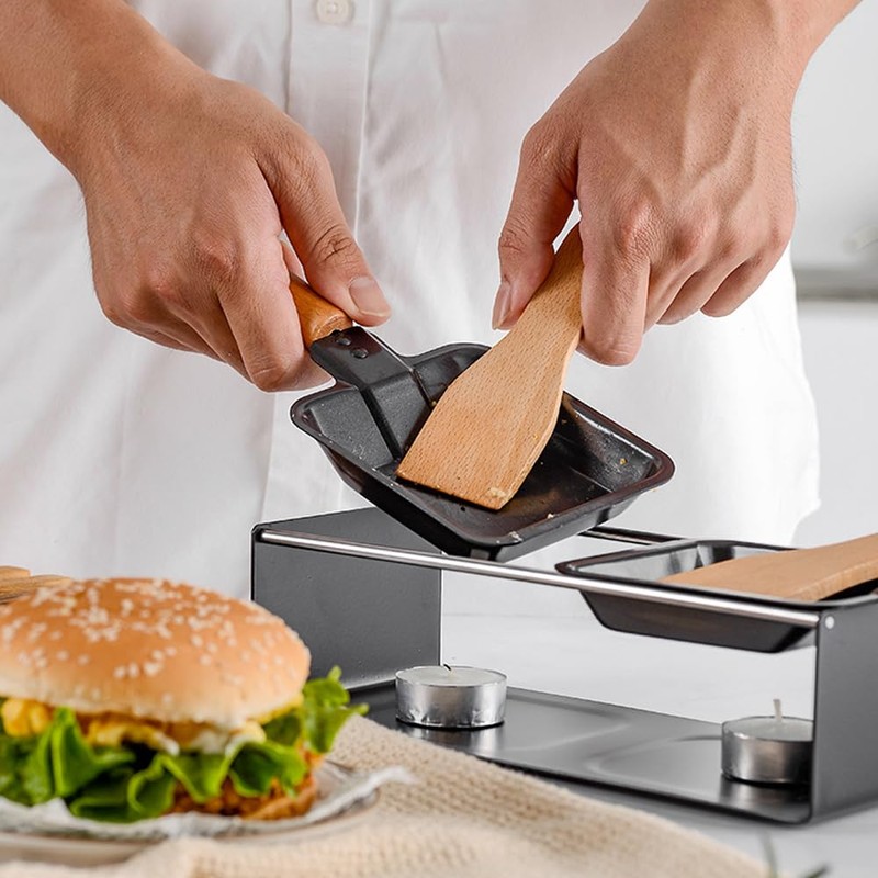 TAMUME Cheese Fondue Set for Gathering, 2 Spatulas and 2