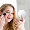 EYIWEITING Oval Mini Portable Metal Folding Mirror, Beautiful and Elegant,