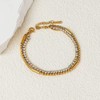TRUMIGA Pulsera de Oro para Mujer, Pulsera Apilada de Doble