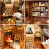 Fsolis DIY Book Nook Kit, Dollhouse Miniature House Kit with