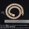 Flatfoosie Cuban Link Metal Chain Collar with Secure Buckle -
