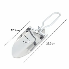 Folding Trenching Shovel Stainless Steel Camping Shovel Portable Folding Shovel Mini Spade with Carrying Pouch Outdoor Garden Spade for Hiking Backpacking Gardening