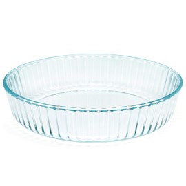 ropto Glass Deep Pie Dish for Baking - 10 Inch Glass Baking Dish - Clear and Durable Oven Baking Pie Pan Quiche Baking Dish Deep
