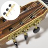 Jiozermi クラシックギターチューニングペグ 2個 3L+3R ストリングチューニングペグ キーマシンヘッド クラシックギター弦チューナー用 真鍮メッキ仕上げ ブラックボタン