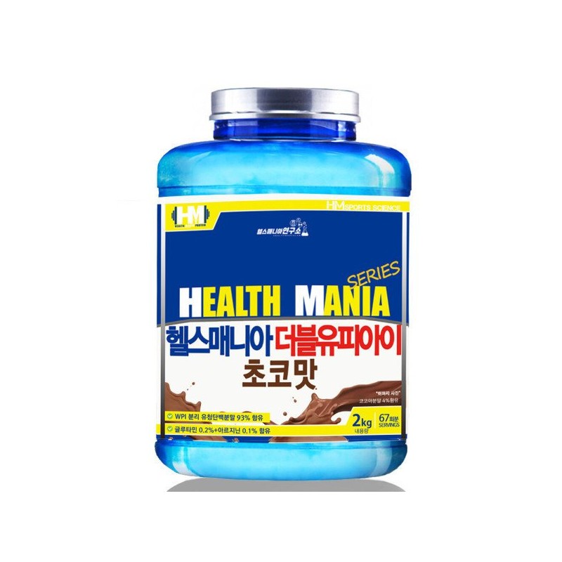 단백질 헬스보충제 헬스매니아 WPI 2kg 순수유청맛 Protein Health Supplement Healthmania