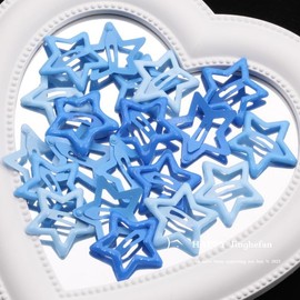 3Pcs Blue Star Hairpin, Cute Girls Women Alloy Side Hair Barrettes Cool Girls Blue Hair Boutique Headwear Accessories Hair Clips Hair Decoration Accessories