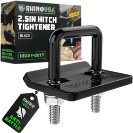 Rhino USA Hitch Tightener Anti Rattle Clamp (for 2.5 inch Hitches) Heavy Duty Steel Trailer Hitch Stabilizer - Weatherproof Protective Anti-Rust Silencer for Bike Rack, Hitch Receiver & More!