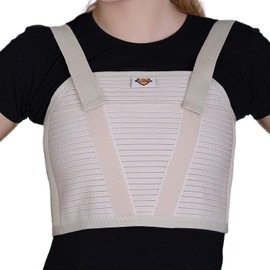 Armor Adult Unisex Chest Support Brace to Stabilize the Thorax after Open Heart Surgery, Thoracic Procedure, or Fractures of the Sternum or Rib Cage, Tan Color, Size Large, for Men and Women