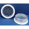 6" Round Open Screen Vent w 1/4" mesh - White - Pkg of 2