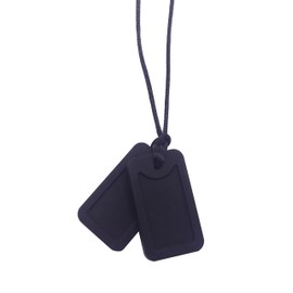 Sensory Oojamabobs - Dog Tags Pendant chew Necklace - Autism - Black Mix 'N' Match! (Black & Black)