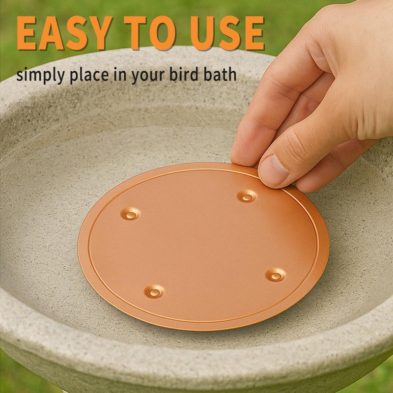 6 Pcs Bird Bath Copper Disk, 0.6mm Premium 99.99% Copper