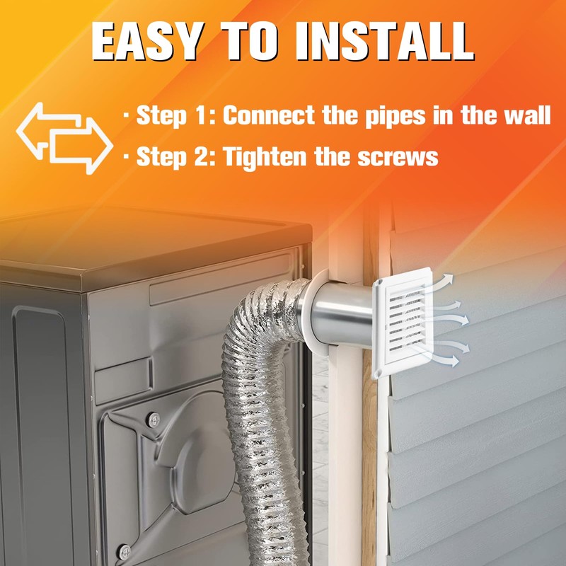 Funmit 6" Louvered Vent Cover Stops Birds Nesting for Outside