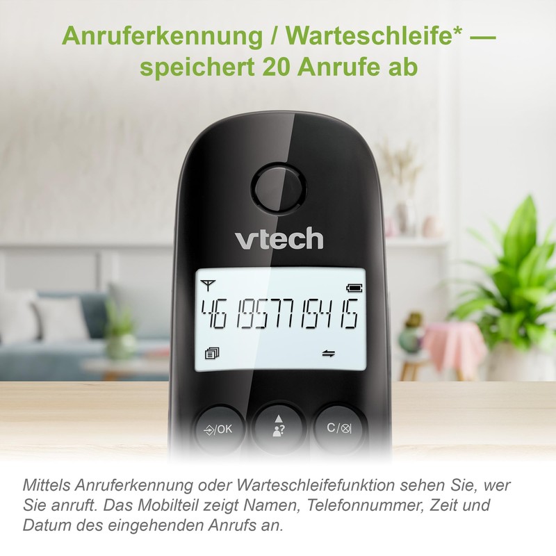 VTech CS1401 DECT Cordless Telephone 2 Handsets with Caller Block,