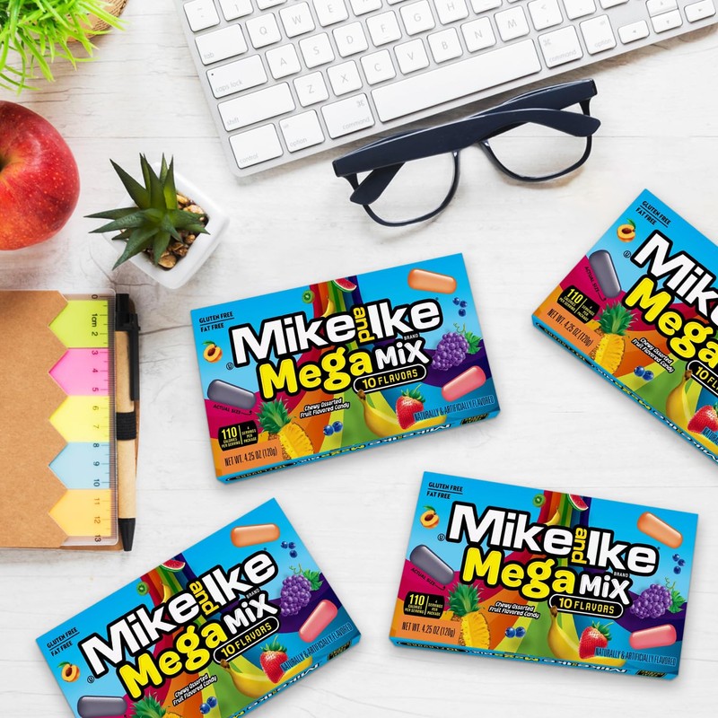 Mike and Ike Mega Mix Candy, 4 Pack of Movie