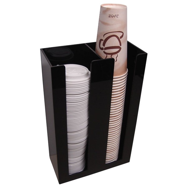 2 Sl Cup Lid Holder Dispenser Organizer Coffee Cup Caddy Organize Your Coffee Counter with Style (6004)