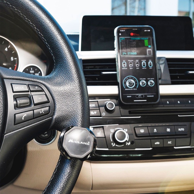 Midland PTT Dual, Bluetooth Car Adapter, Handsfree Car Kit, Push