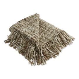 DII Variegated Stone Acrylic Woven Throw, 50x60 with 3" Fringe