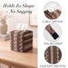 2 Pack Tissue Box Cover, Square Napkin Holder with Bottom