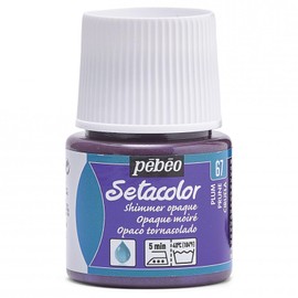 Pebeo Pebeo Setacolor Opaque Fabric Paint 45-Milliliter Bottle, Shimmer Plum,Shimmer Plum