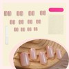 24PCS Short False Nails French Tip - Square Press on