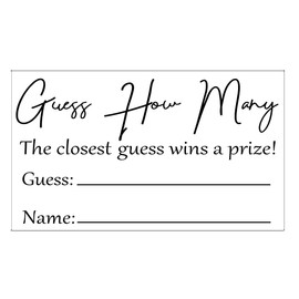 Thistle Brooke cottage Guess How Many Game Cards Set of 50 Shower Games Bridal Shower Baby Shower